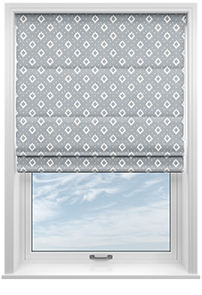 Huaraz Velvet, Grey - Twist&Fit Roman Blind